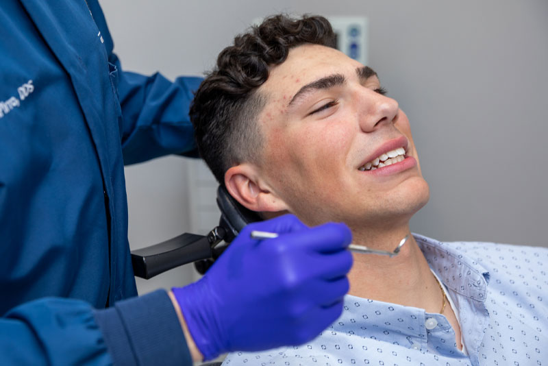 dental patient undergoing- healing procedure
