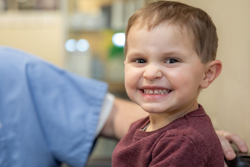 young pediatric patient smiling